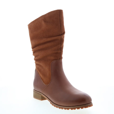 Softwalk Mercer S2055-271 Womens Brown Suede Zipper Casual Dress Boots