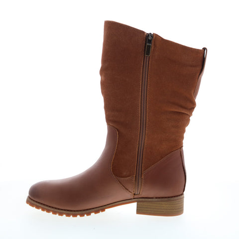 Softwalk Mercer S2055-271 Womens Brown Suede Zipper Casual Dress Boots