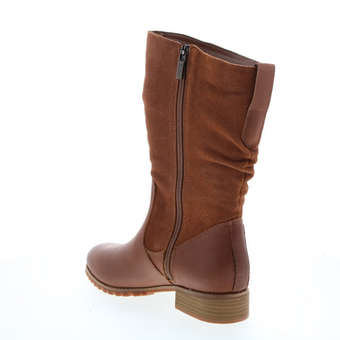 Softwalk Mercer S2055-271 Womens Brown Suede Zipper Casual Dress Boots