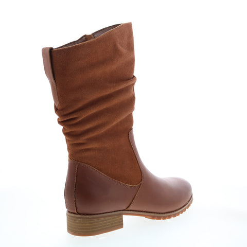 Softwalk Mercer S2055-271 Womens Brown Suede Zipper Casual Dress Boots
