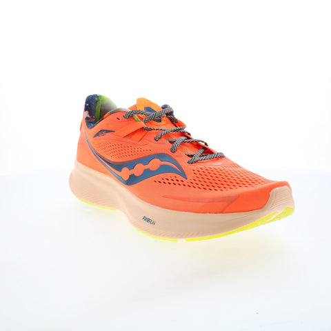 Saucony Ride 15 S20729-45 Mens Orange Canvas Lace Up Athletic Running Shoes