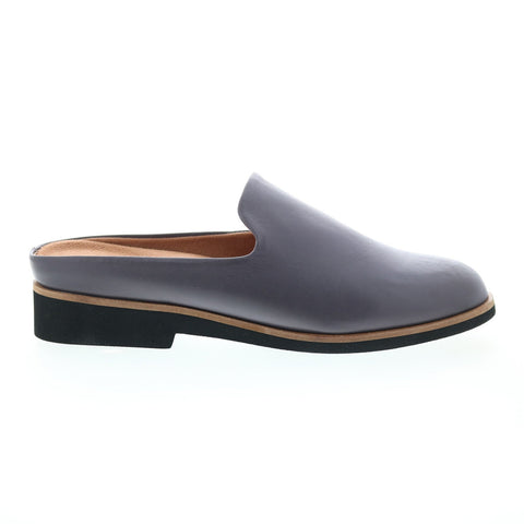 Softwalk Wolcott S2112-058 Womens Gray Leather Slip On Clog Sandals Shoes