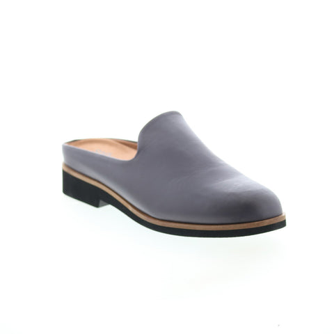 Softwalk Wolcott S2112-058 Womens Gray Leather Slip On Clog Sandals Shoes