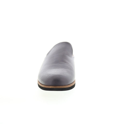 Softwalk Wolcott S2112-058 Womens Gray Leather Slip On Clog Sandals Shoes