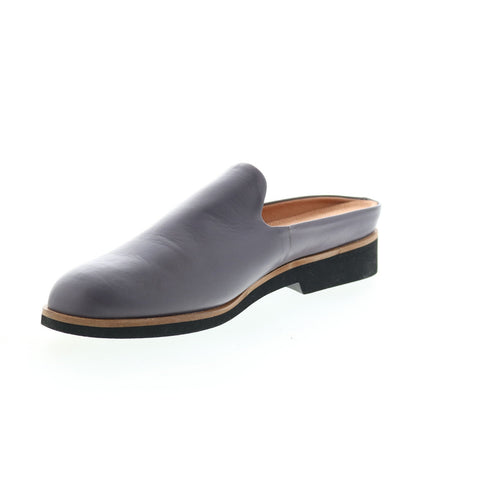 Softwalk Wolcott S2112-058 Womens Gray Leather Slip On Clog Sandals Shoes