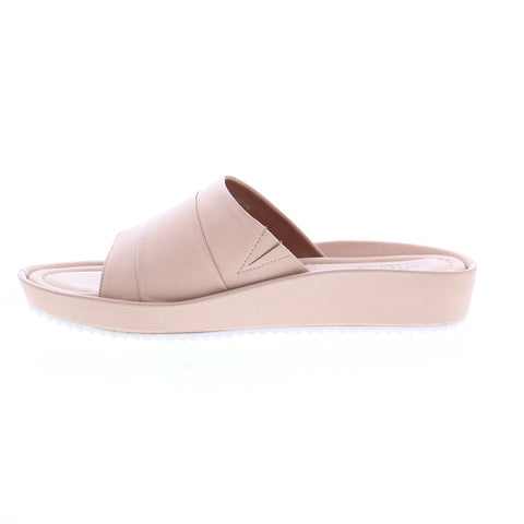 Softwalk Ezra S2222-146 Womens Beige Leather Slip On Slides Sandals Shoes