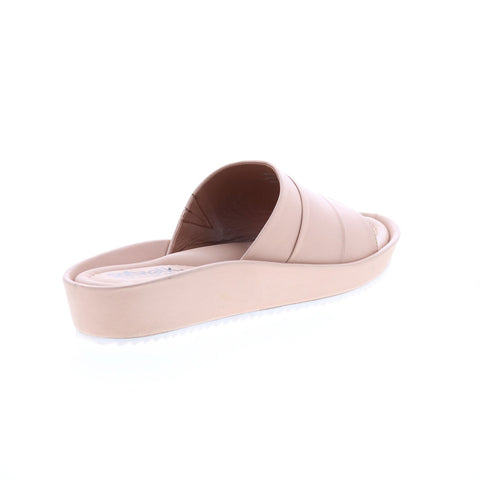 Softwalk Ezra S2222-146 Womens Beige Leather Slip On Slides Sandals Shoes