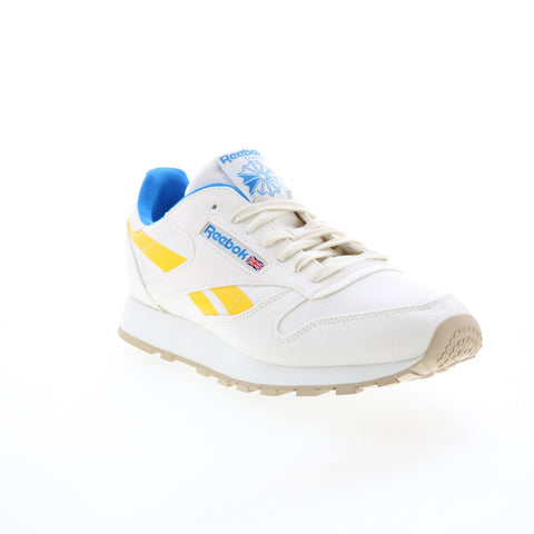 Reebok Classic Leather Grow S23721 Mens Beige Canvas Lifestyle Sneakers Shoes