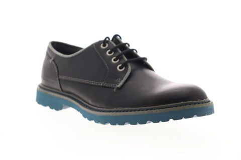 Calvin Klein Quilliam Pull Up 34S4085-BLK Mens Black Plain Toe Oxfords Shoes