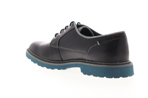 Calvin Klein Quilliam Pull Up 34S4085-BLK Mens Black Plain Toe Oxfords Shoes