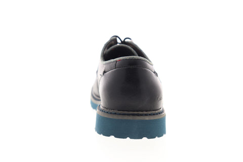 Calvin Klein Quilliam Pull Up 34S4085-BLK Mens Black Plain Toe Oxfords Shoes