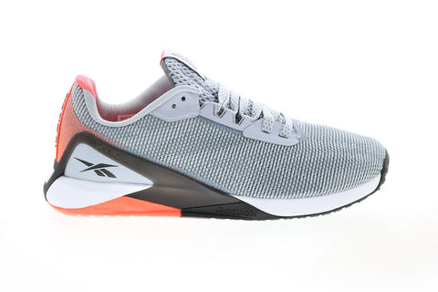 Reebok Nano X1 Grit S42568 Womens Gray Canvas Athletic Cross Training Shoes 