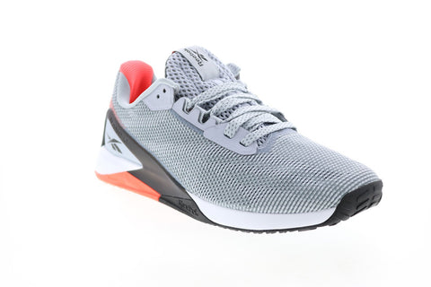 Reebok Nano X1 Grit S42568 Womens Gray Canvas Athletic Cross Training Shoes 