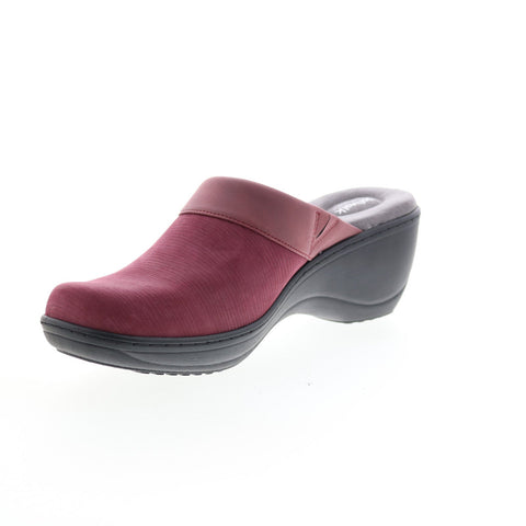 Softwalk Murietta S6015-648 Womens Burgundy Narrow Clog Sandals Shoes