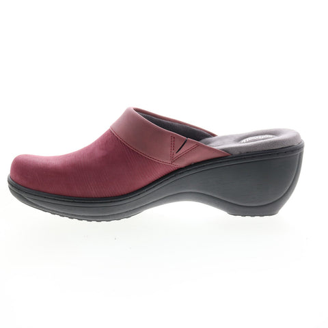 Softwalk Murietta S6015-648 Womens Burgundy Narrow Clog Sandals Shoes