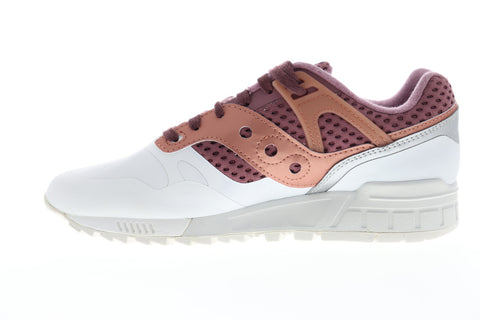 Saucony Grid SD HT S70388-3 Mens White Low Top Lace Up Lifestyle Sneakers Shoes