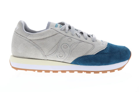 Saucony Jazz Original Suede Mens Gray Suede Low Top Lace Up Sneakers Shoes