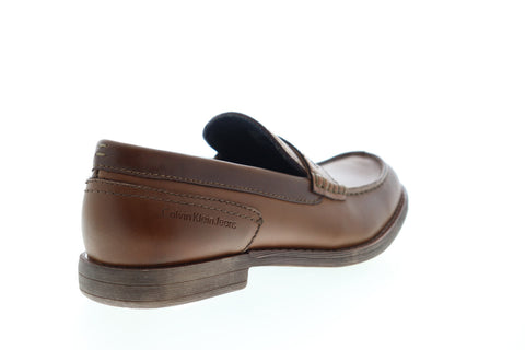 Calvin Klein Prezley Burnished 34S7801-TAN Mens Brown Casual Loafers Shoes