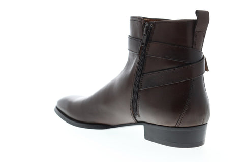 Steve Madden Sacha Mens Brown Leather Zipper Casual Dress Boots Shoes