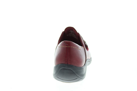 Earth Savin Casual Flat Womens Red Leather Strap Clog Flats Shoes