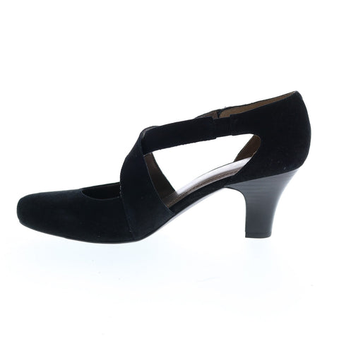 Easy Spirit Esrovana SeEsrovana Womens Black Leather Pumps Heels Shoes