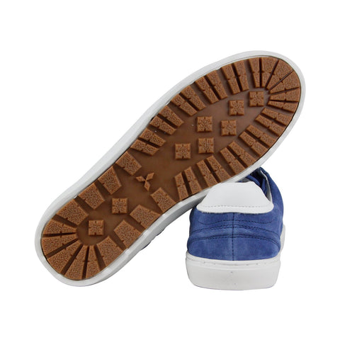 Steve Madden Sewell Mens Blue Suede Casual Lace Up Low Top Sneakers Shoes