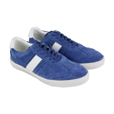 Steve Madden Sewell Mens Blue Suede Casual Lace Up Low Top Sneakers Shoes