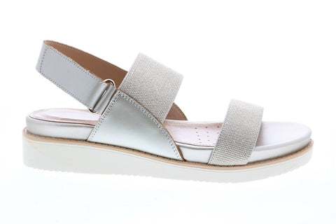 Easy Spirit Winnie SeWinnie Womens Gold Leather Slingback Sandals Shoes
