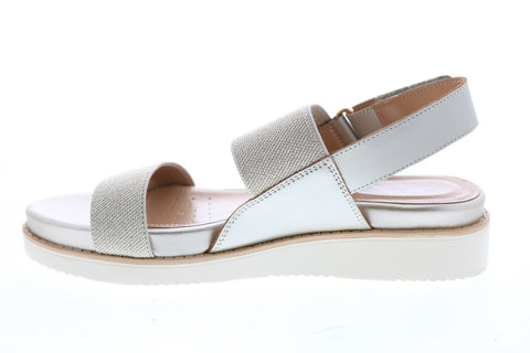 Easy Spirit Winnie SeWinnie Womens Gold Leather Slingback Sandals Shoes