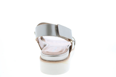 Easy Spirit Winnie SeWinnie Womens Gold Leather Slingback Sandals Shoes