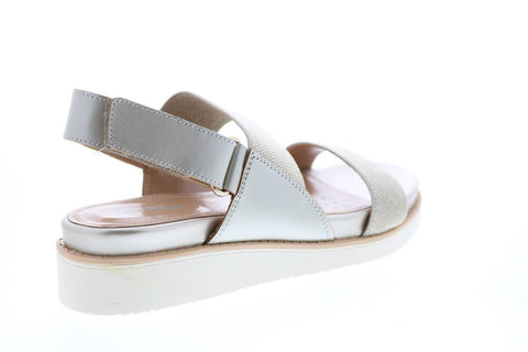 Easy Spirit Winnie SeWinnie Womens Gold Leather Slingback Sandals Shoes