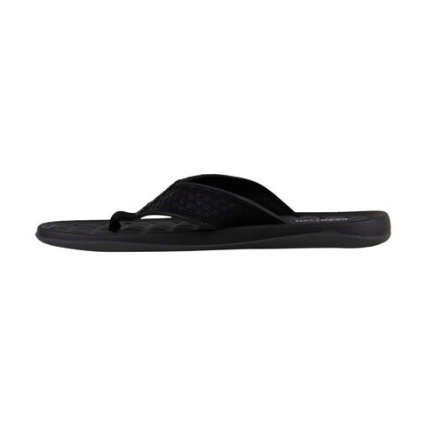 Kenneth Cole Reaction Pitch Four K SFS6SY002 Mens Black Flip-Flops Sandals Shoes