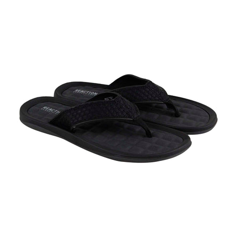 Kenneth Cole Reaction Pitch Four K SFS6SY002 Mens Black Flip-Flops Sandals Shoes