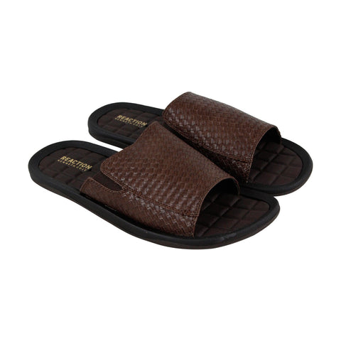 Kenneth Cole Reaction Four Age Ahead SFS7SY009 Mens Brown Slides Sanda -  Ruze Shoes