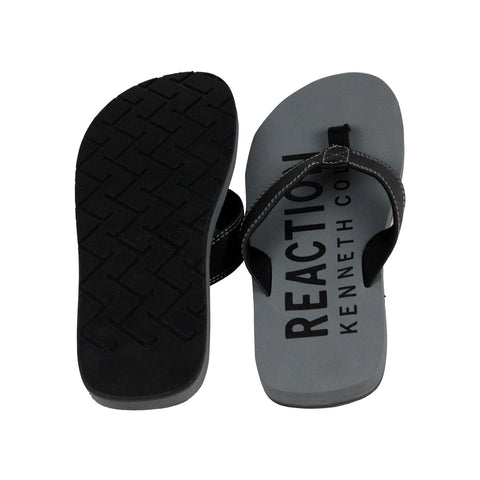 Kenneth Cole Reaction Fresh Start SFS7SY021 Mens Black Flip-Flops Sandals Shoes