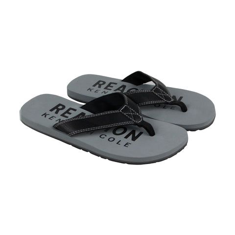 Kenneth Cole Reaction Fresh Start SFS7SY021 Mens Black Flip-Flops Sandals Shoes