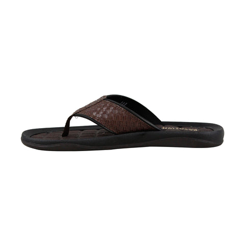 Kenneth Cole Reaction Go Four-TH Mens Brown Thong Flip-Flops Sandals Shoes