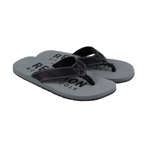 Kenneth Cole Reaction Pool Sandal SMS8EV001 Mens Black Flip-Flops Sandals Shoes