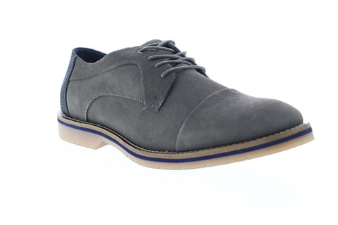 Steve Madden Solemn Mens Gray Suede Casual Lace Up Oxfords Shoes