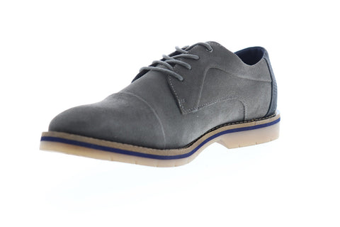 Steve Madden Solemn Mens Gray Suede Casual Lace Up Oxfords Shoes