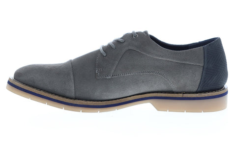 Steve Madden Solemn Mens Gray Suede Casual Lace Up Oxfords Shoes
