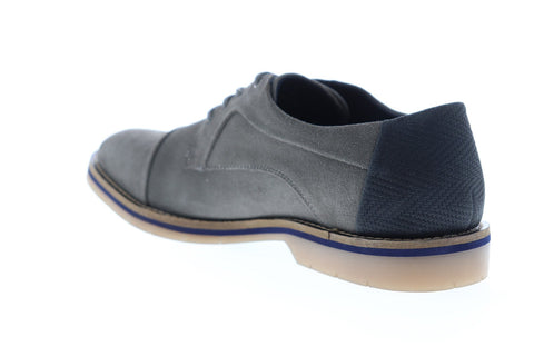 Steve Madden Solemn Mens Gray Suede Casual Lace Up Oxfords Shoes