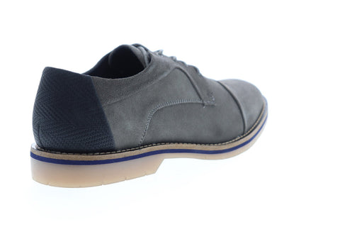 Steve Madden Solemn Mens Gray Suede Casual Lace Up Oxfords Shoes