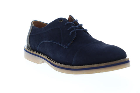 Steve Madden Solemn Mens Blue Suede Casual Lace Up Oxfords Shoes