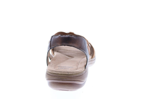 Earth Origins Stella Sabrina Womens Brown Suede Slingback Sandals Shoes