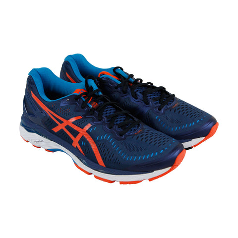 Asics Gel Kayano 23 Mens Blue Textile Athletic Lace Up Running Shoes