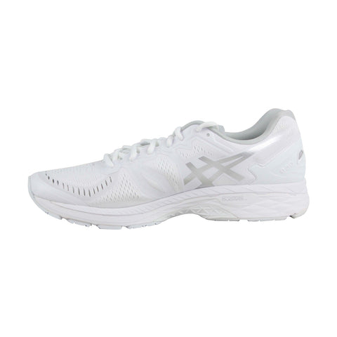 Asics Gel Kayano 23 T737N-0100 Mens White Canvas Athletic Gym Running Shoes