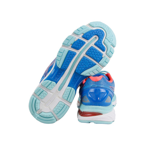 Asics Gel Nimbus 19 Womens Blue Mesh Athletic Lace Up Running Shoes