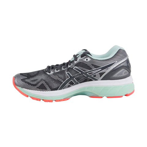 Asics Gel Nimbus 19 Womens Gray Mesh Athletic Lace Up Running Shoes