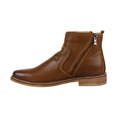 Steve Madden Tackled Mens Brown Leather Zipper Casual Dress Boots - Ruze  Shoes